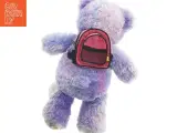 Flerfarvet teddybjørn med rygsæk (str. 45 x 26 cm) - 4