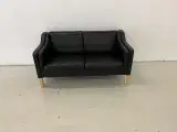 Mogens Hansen MH195 2 Pers.Sofa i sort prestige. - 3