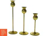 Messinglysestager (str. H 17-27 cm) - 2