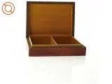 Ornamenteret Træ æske med 2 rum (str. 16 x 12 x 4 cm) - 5
