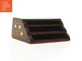 Træ organisator brevholder med indlæg af guld (str. 15 x 10 x 6,5 cm) - 2