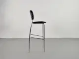 Efg barstol i sort på krom stel - 2
