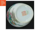 Porcelæns vase med fugle og blomster (str. 26 cm) - 4