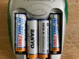 Batterilader til AA og AAA powerbank