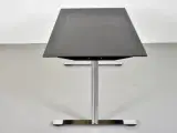Konference-/mødebord med sort plade og krom ben - 2