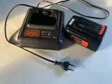 Black & Decker batteri med lader