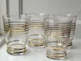 Glas m gulddekoration, 4 stk samlet - 4