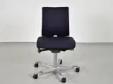 Häg h05 5200 kontorstol med sort/blå polster og alugråt stel