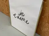 Guldramme med plakat