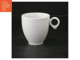 Sæt af 2 hvid kaffekopper med underkopper fra Figgjo (str. 8 cm. 2 styk) - 2