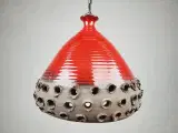 Flot keramik loftlampe med rød glasur - 4