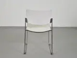 Brunner linos stol med rækkekobling - hvid - 3
