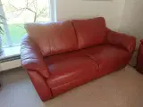 Læddersofa 2+3 og lænestol