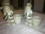 2 stk. julemænd i keramik