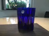 Blå glas vase Søholm