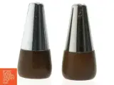 Salt- og pebersæt i metal og træ (str. 8 cm) - 3