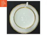 Porcelænskop og underkop sæt med guldkant - 4
