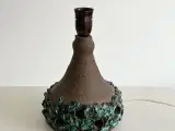 Lampefod, keramik m blågrøn glasur, NB - 3