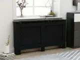 Radiatorskjuler 152x19x81 cm MDF sort