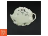 Porcelæn fad med sort rose mønster fra KPM (str. 29x22 cm) - 4