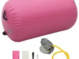 Oppustelig gymnastikrulle med pumpe 100x60 cm PVC lyserød
