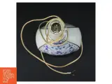 Bordlampe med blåt mønster (str. 35 cm) - 3