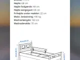 Børneseng hvid alt inkl. 
