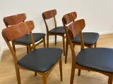 Spisestole teak ryg Eg stel, S. Larsens Møbelfabri - 3