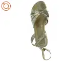 Guld sandaler med slangeskindslook (str. 37) - 3