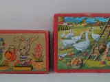 2 stk vintage klods-puslespil.
