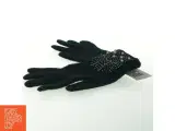 Sorte handsker med perledekoration fra Creme Fraiche (str. onesize ) - 3