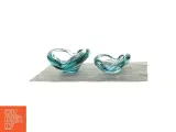 Holmegaard vintage farvet glas Glasskåle / askebægre 2 stk. (str. 10 x 20 og 7 x 16cm) - 2