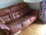 3 Pers. Okselædersofa, cognacfarvet