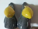 Keramik fugle på stilk