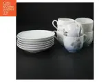 Porcelænskopper og tallerken fra B&G (str. Tallerkenen 14 cm i diameter. kro, 7 cm i diameter) - 2