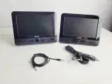 ⭐️- 2 stk LCD Skærme m. Mini dvd afspiller - Akai  - 2