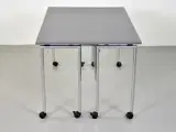 Klapbord med grå bordplade og hjul - 4