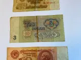Østeuropa - sedler, 1 & 3 & 10 Rubel