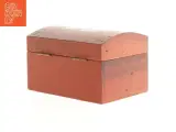 Firkantet trææske med blomsterdekoration (str. 14,5 x 10 x 9 cm) - 4