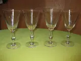 4 Porterglas fra Kastrup Glasværk højde 19,5 cm