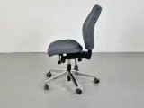 Scan office kontorstol med blå/grå polster og krom stel, lav - 2