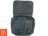 Sort skuldertaske i læder (str. 44x38 cm) - 5