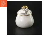 Porcelænssukkerskål med løgformet låg og ske - 2