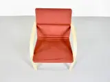 Farstrup loungestol i bøg med rust-rødt polster - 5