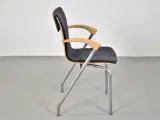Four design g2 konferencestol i grå med armlæn i bøg - 4