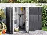 Redskabsskur til haven 225x89x161 cm galvaniseret stål antracit