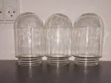  3 staldlampeglas til udendørs lamper