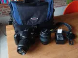 Nikon D90 12.3mp, 64 gb ram, 2*objektiver mm