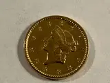 USA Dollar 1849 Guld - Pudset og monteringsspor - 2