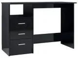 vidaXL skrivebord med skuffer 110x50x76 cm spånpla